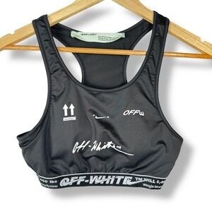 Off White FW17 Black Logo Industrial Sports‎ Bra Womens Size Large Virgil Abloh